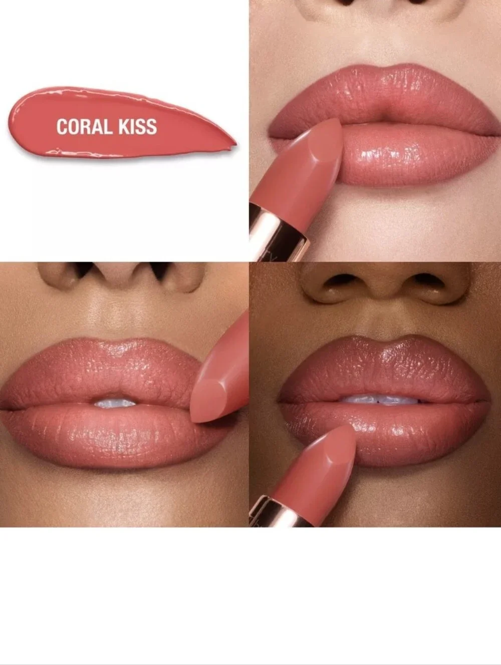 Charlotte Tilbury Kissing Satin Shine Lipstick: Coral Kiss (Coachella Coral) NIB